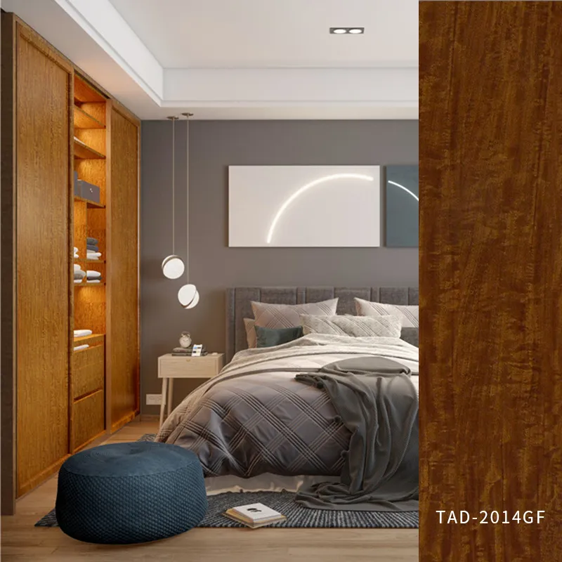Resistencia al desgaste Puerta mate Tablero MDF Película decorativa Petg