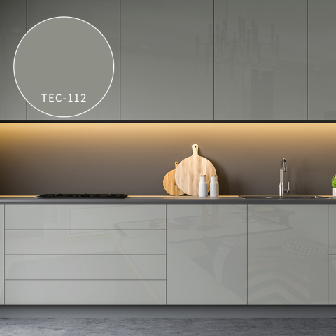 0,8 mm hochglänzende graue dekorative Haustierdecke aus Kunststoff