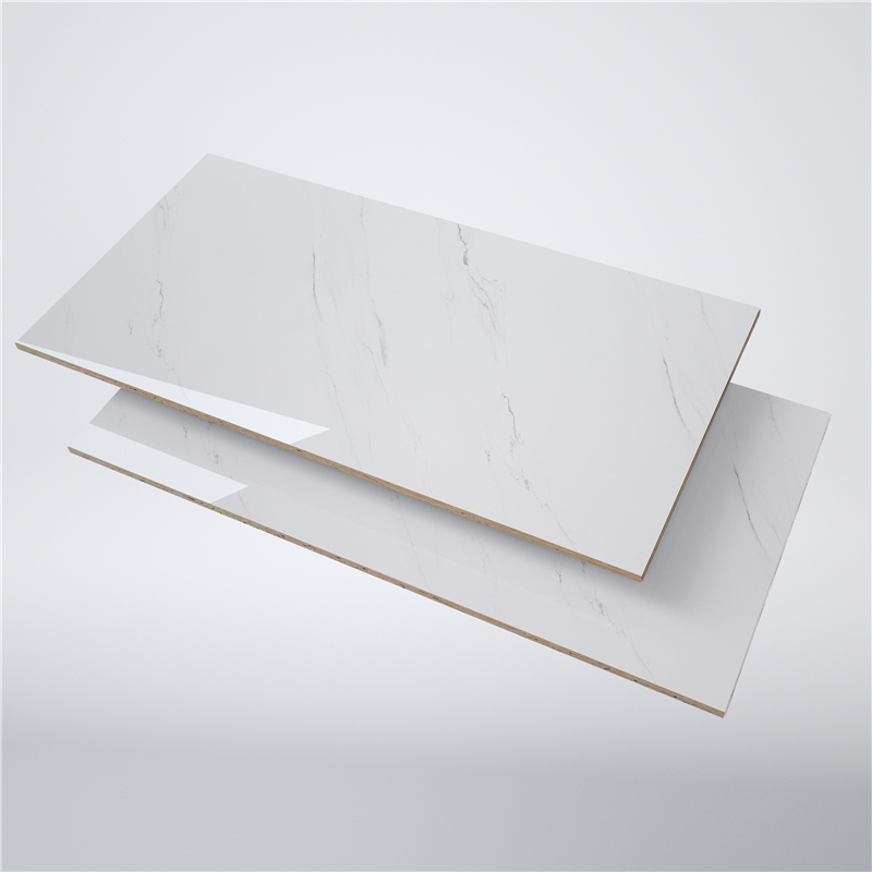 Spiegelglänzendes Marmordesign, 18 mm UV-MDF für Möbel