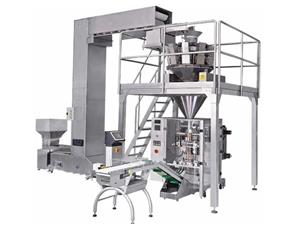 1KG Rice Packaging Machine with multi heads weigher filling rice pouch packing machine