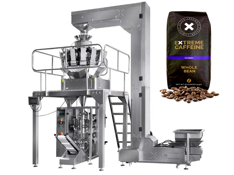 multi heads weigher peanut beans roasted Coffee Beans Packaging Machine