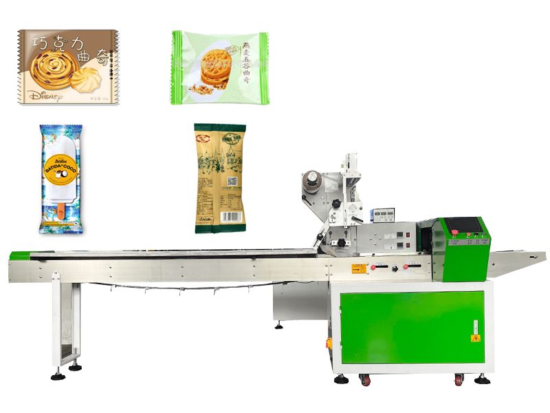 Automatic High Speed Fresh Fruit Vegetable Biscuit Cookie Ice Cream Lolly Popsicle Pillow Packing Machine
