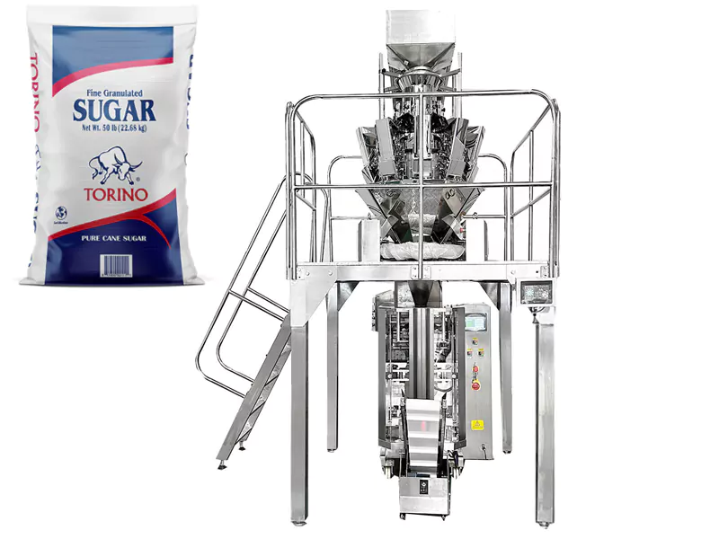 Full Automatic Grain Packaging Granulated Rice And Sugar Packing Machine