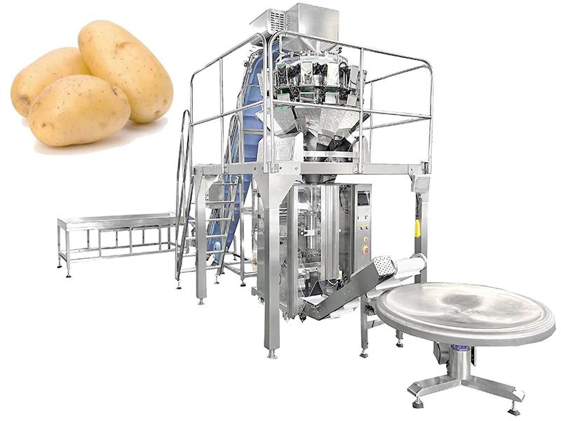 automatic fresh potato packaging machine wrapping machine fresh fruits packing machine