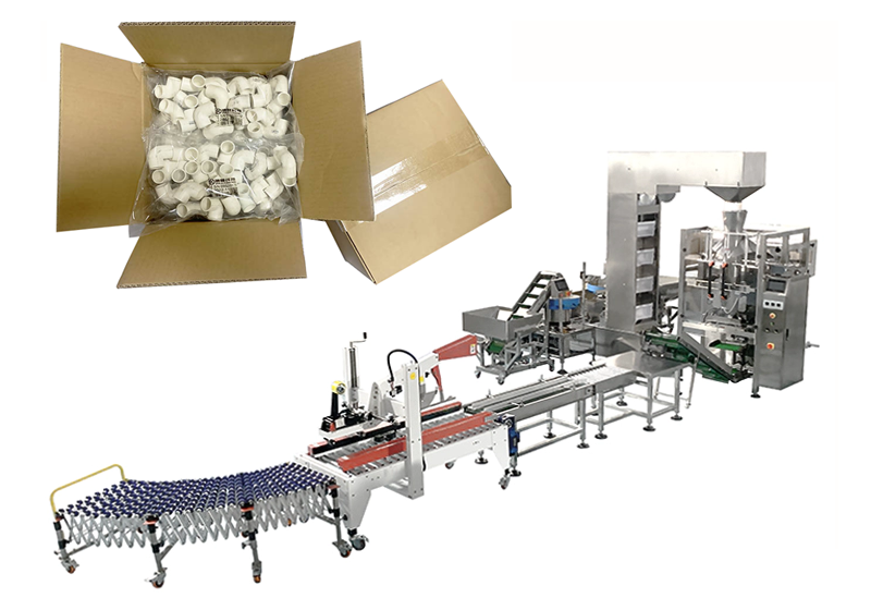 PVC PPR pipe fittings automatic packing machine cartooning machine counting packing machine.