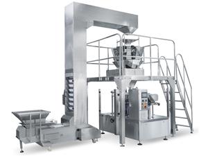 rotary doy pack pouch packing machine with horizon bag feeding