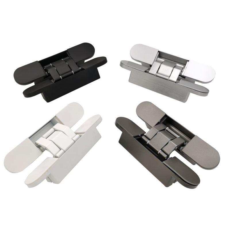 Stainless steel automatic simple door closer, floor suction door suction three-dimensional invisible hinge