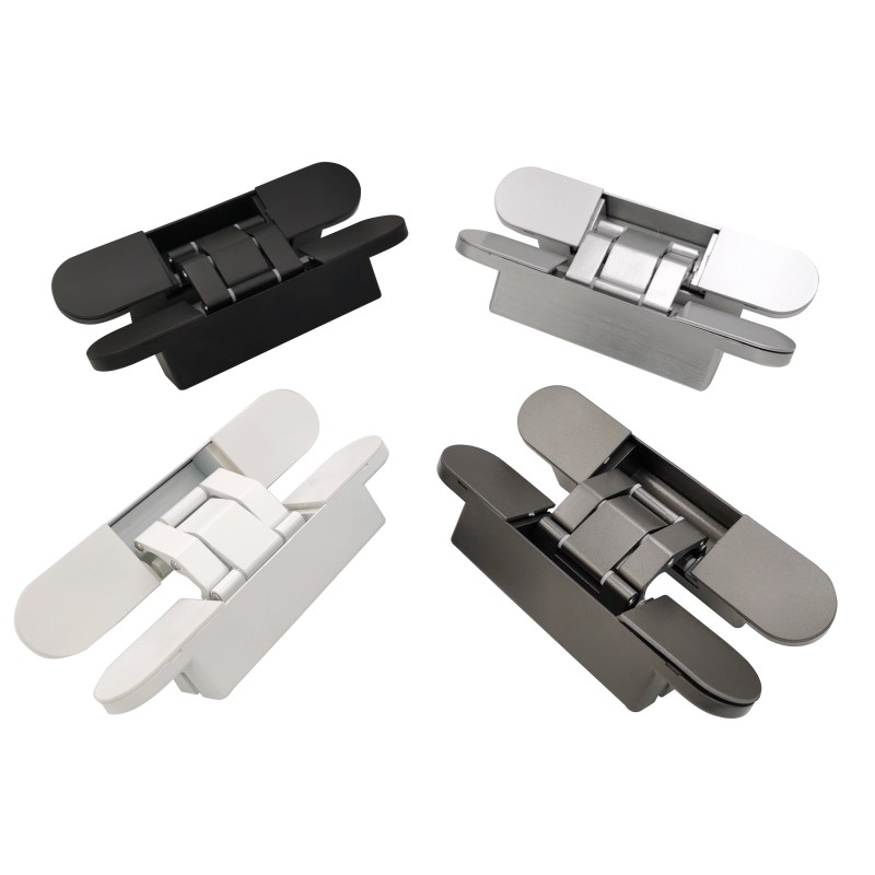 Stainless steel automatic simple door closer, floor suction door suction three-dimensional invisible hinge