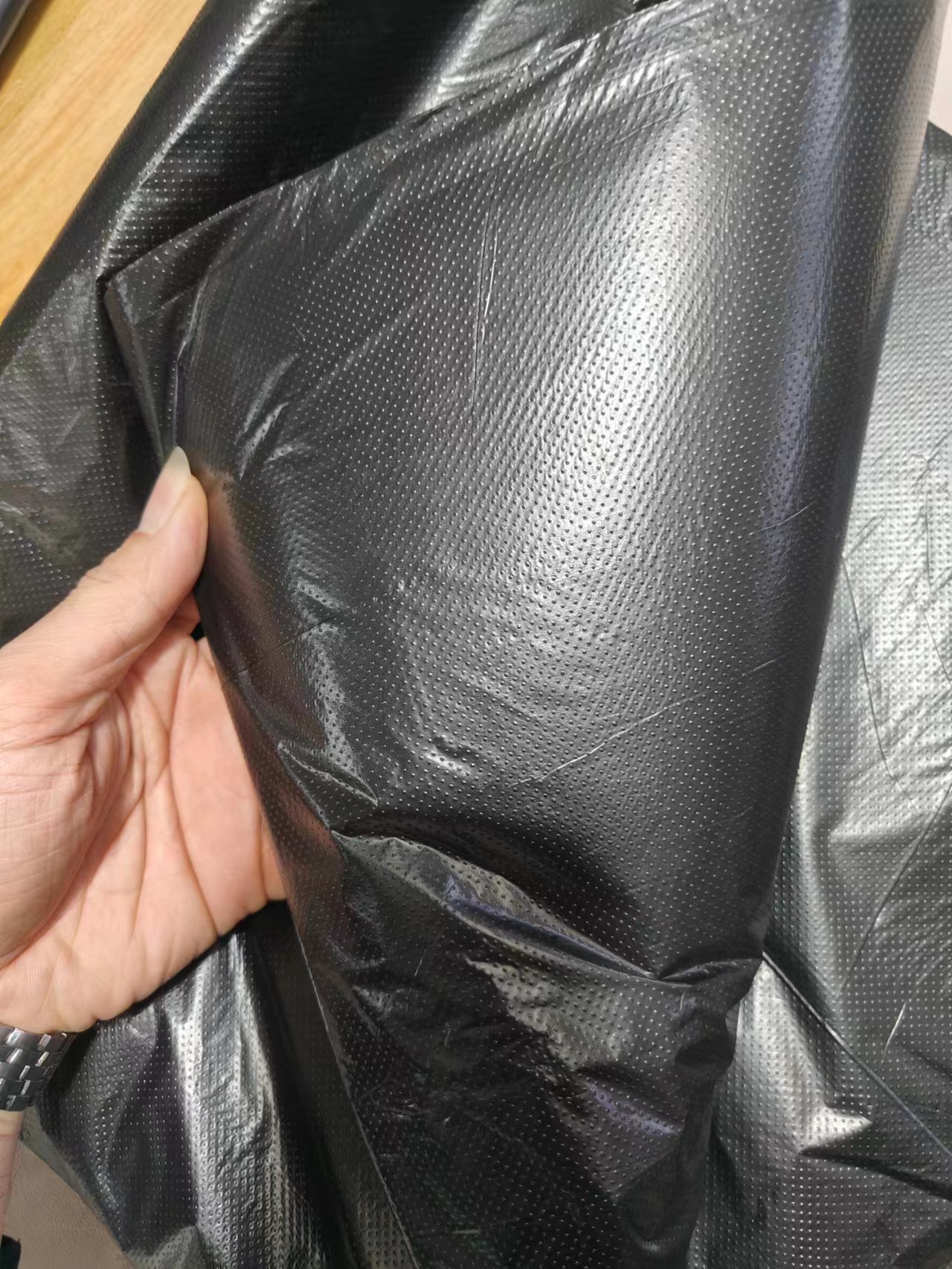 Drawstring garbage bag