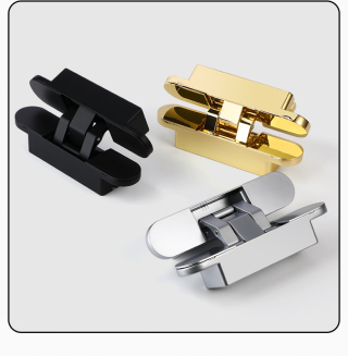 Zinc alloy 180-degree Invisible adjustable door hinge 3D conceal hinge for 60kg wooden door