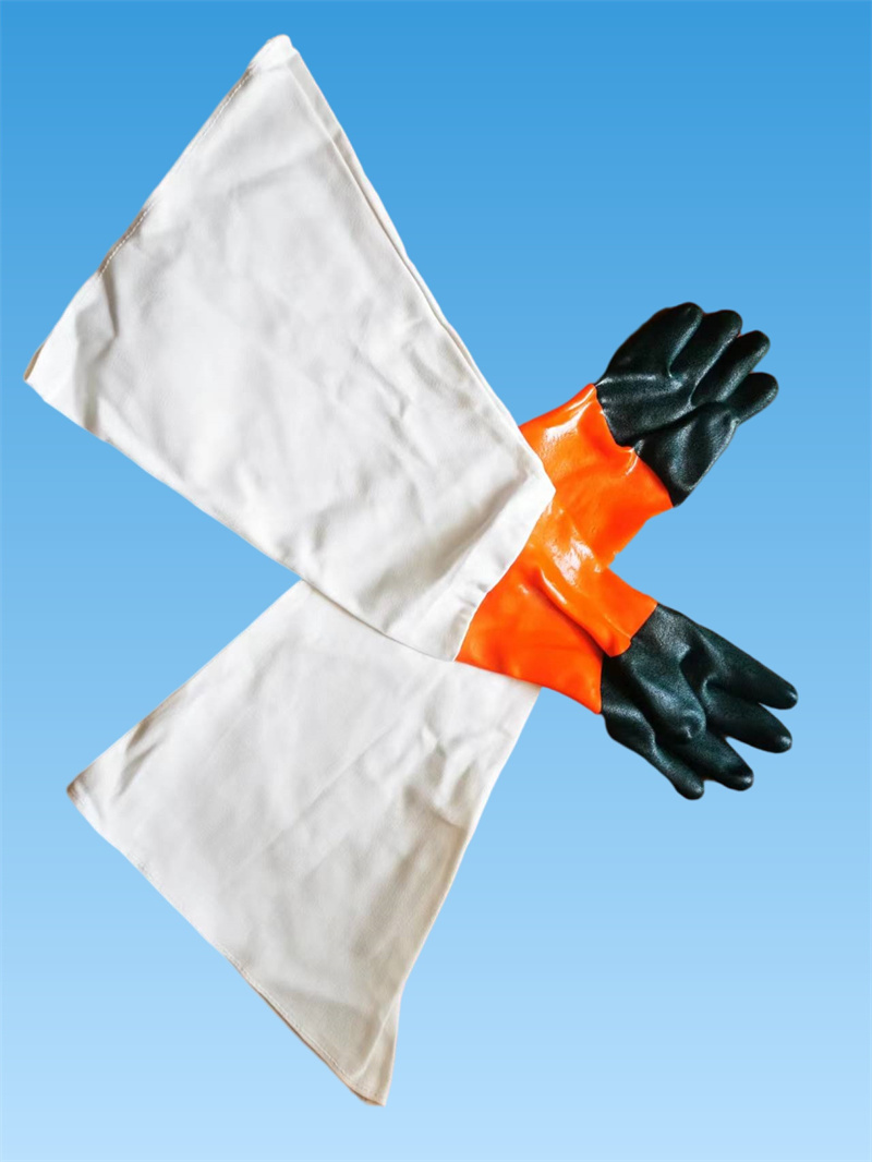 Supply 60cm Abrasive Blasting Gloves JD606026R Wholesale Factory Kangfeides Sandblasting Gloves