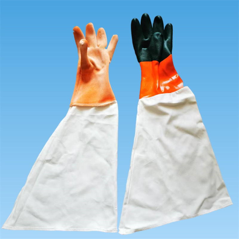 Supply 60cm Abrasive Blasting Gloves JD606026R Wholesale Factory Kangfeides Sandblasting Gloves