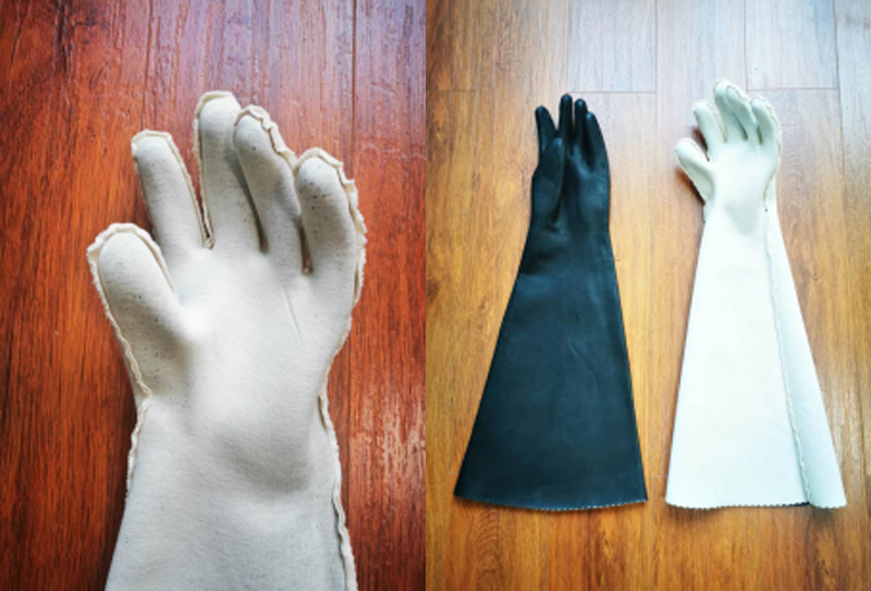 Supply 62cm Leather Sandblasting Gloves 6524F Wholesale Factory