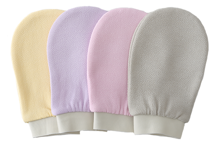 double layers exfoliating gloves