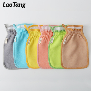 रफ नेचुरल विस्कोस बाथिंग एक्सफ़ोलीएटिंग मिट