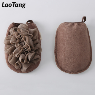 모란디 컬러 엑스폴리에이팅 벙어리장갑 샤워볼 포함