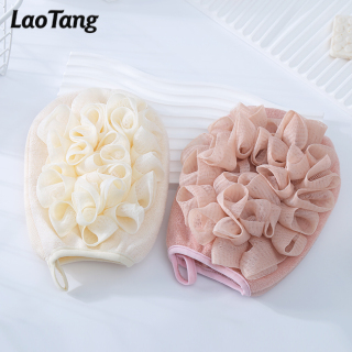 모란디 컬러 엑스폴리에이팅 벙어리장갑 샤워볼 포함