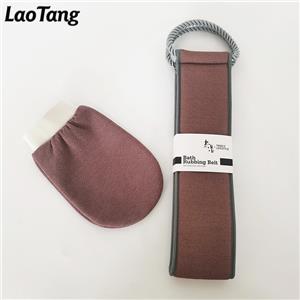 مجموعة هدايا الاستحمام من قفاز التقشير ومنظف الظهر