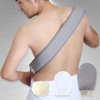 2 पीस नेचुरल प्लांट फाइबर डेड स्किन रिमूवर बाथ सेट