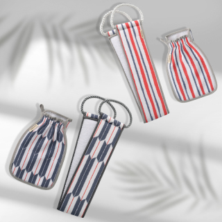 Scubber de dos de bain de fibre naturelle pour la douche