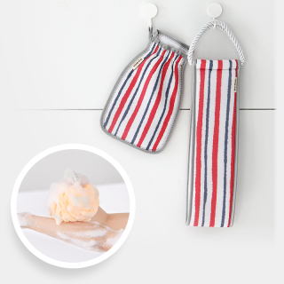 Scubber de dos de bain de fibre naturelle pour la douche