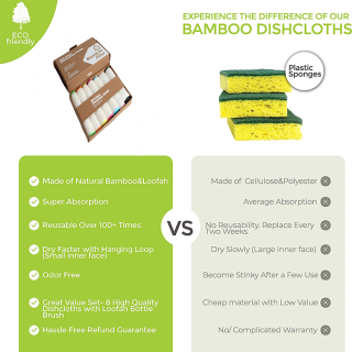 Strofinacci riutilizzabili per strofinacci da cucina ecologici