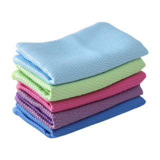 Colorful Thicken Microfiber Fish Scale Rag