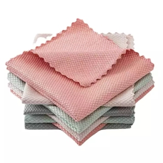 Colorful Thicken Microfiber Fish Scale Rag