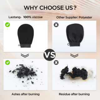 قفاز حمام مقشر مصنوع من ألياف الفيسكوز بنسبة 100%