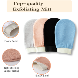 Double Layers Plant Fiber Exfoliating Bath Mitt