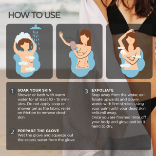 रफ नेचुरल विस्कोस बाथिंग एक्सफ़ोलीएटिंग मिट