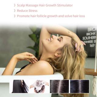 Silicone Scalp Massager Hair Growth Shampoo Brush Scalp Scrubber Wet Dry Hair Massager