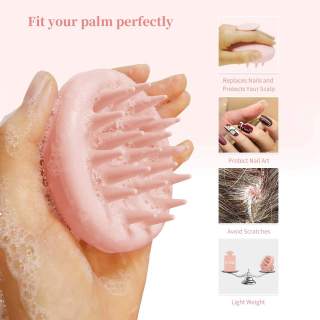 Silicone Scalp Massager Hair Growth Shampoo Brush Scalp Scrubber Wet Dry Hair Massager