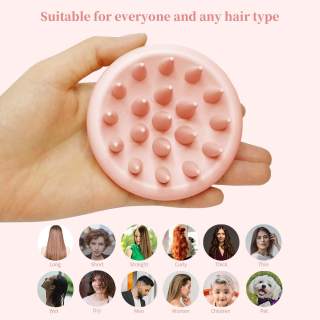 Silicone Scalp Massager Hair Growth Shampoo Brush Scalp Scrubber Wet Dry Hair Massager