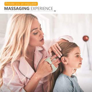 Natural Wheat Scalp Massaging Shampoo Brush Head Silicone Hair Scalp Massage Scalp Brush