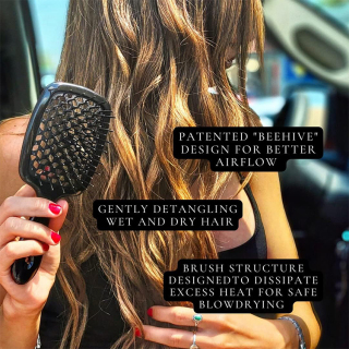 Wide Teeth Combs Wet Brush Detangling Hair Brush Hollow Out Massage Comb