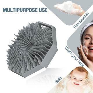 Силиконовый скруббер для ванны, отшелушивающая щетка для спины тела для чувствительной кожи, ручная очищающая щетка для кожи
