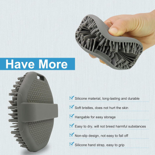 Gentle Exfoliating Scrubber 100% Silicone Body Cleaning Brush for Shower