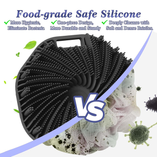 Gentle Exfoliating Scrubber 100% Silicone Body Cleaning Brush for Shower