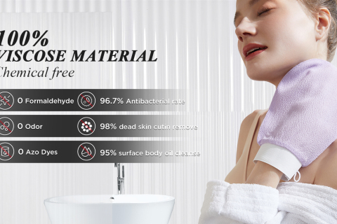LaoTang viscose exfoliating shower gloves make your skin healthier!