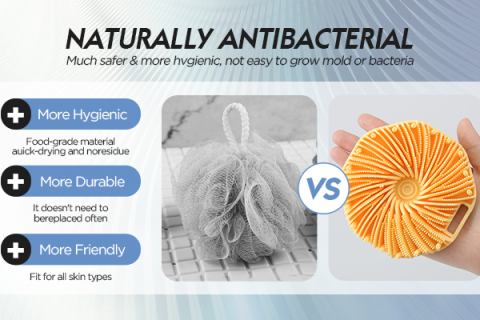 Silicone body brush VS bath sponge