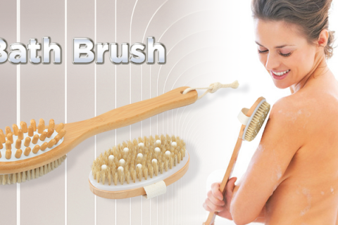 Natural Wooden Dry Bath Brush