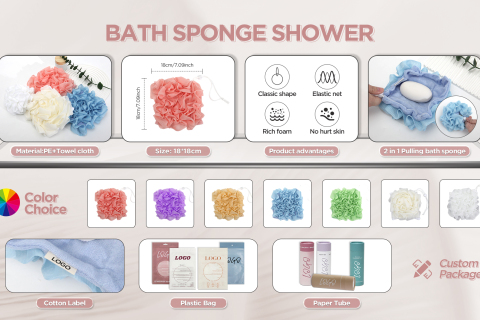 New Launched Bath Sponge Shower
