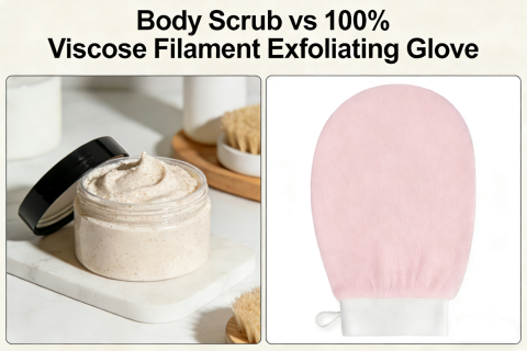 Difference between body scrub and exfoliating glove?