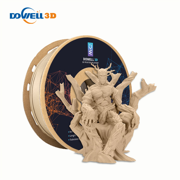 Impressoras 3D de madeira real Dowell 3d 1,75 mm 3d Pla filamento