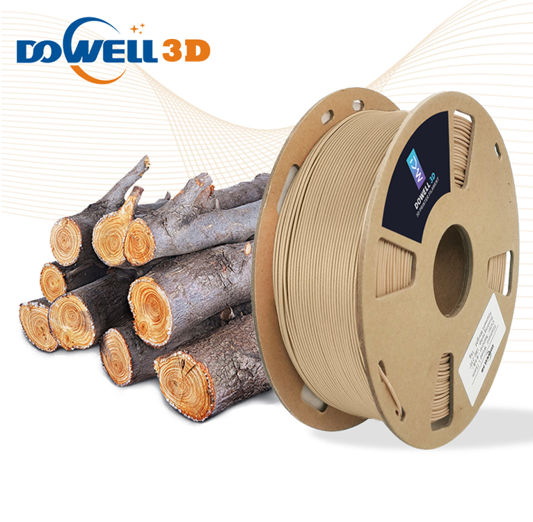 Dowell 3d 1.75mm filamento pla de madeira para impressora 3d de uso industrial