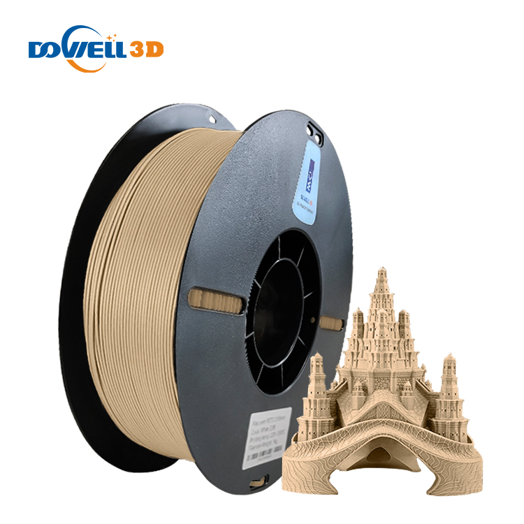 Materiales de impresión 3d especiales de filamento de rollo de carrete de 1,75 mm de madera PLA barato profesional de China