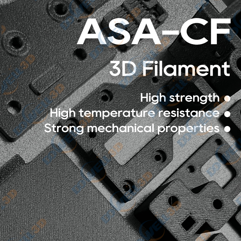 High Strength ASA Carbon fiber filament 1.75mm 2.85mm ASA 3d printer filamento Black ASA ABS CF 3d filament