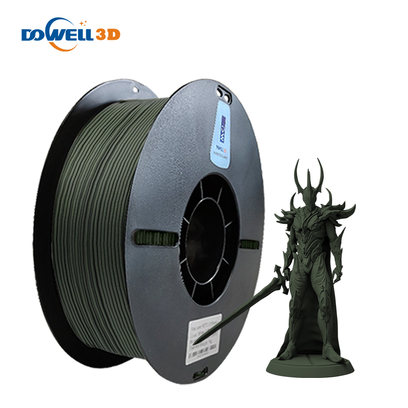 Filament d'imprimante DOWELL3D 1.75mm 2.85mm PLA fibre de carbone filament d'impression 3d noir PETG pour matériel d'impression 3D de qualité 3d filamento