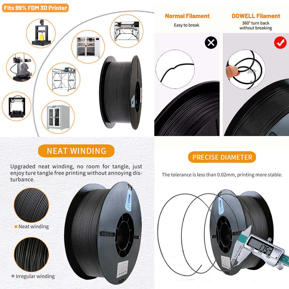 pla cf petg carbon fiber 3d filament for impresora 3d